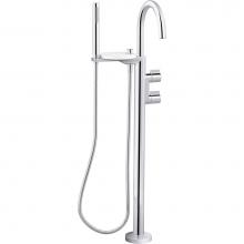 Kohler T77984-4-CP - Components Floor-mount bath filler trim