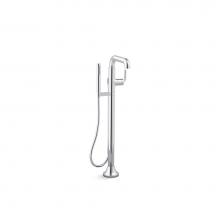 Kohler T27424-4-CP - Tone™ Floor-mount bath filler trim with handshower