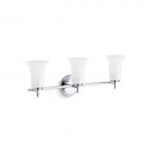 Kohler 38406-SC03-CPL - Bellera® Three-light sconce with frosted shades