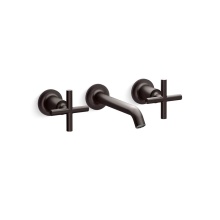 Kohler T14413-3-BGP - Purist® Wall-Mount Bathroom Sink Faucet Trim With Cross Handles 1.2 GPM