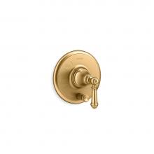 Kohler T72768-4-2MB - Artifacts® Rite-Temp® valve trim with push-button diverter and lever handle