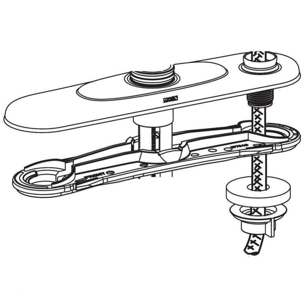 Escutcheon with hose guide