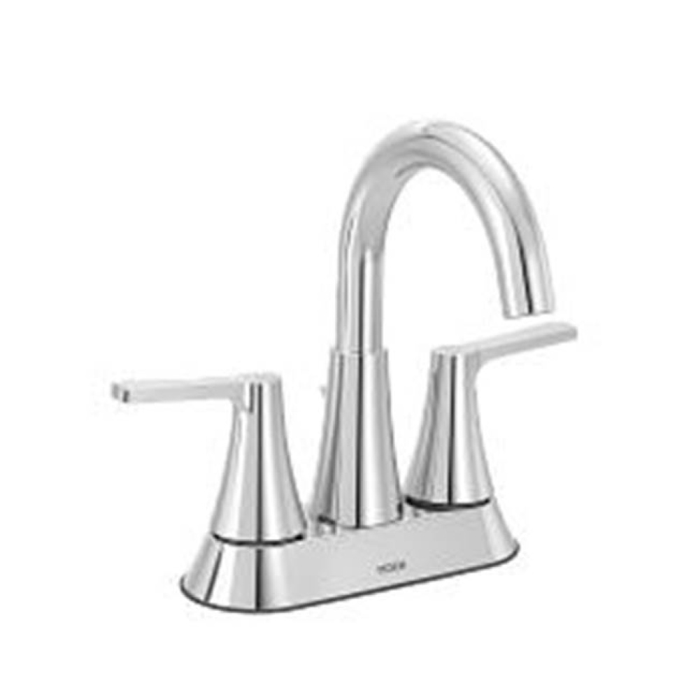 Chrome two-handle bathroom faucet
