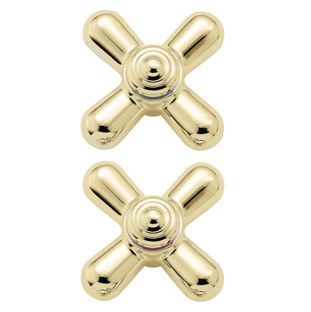 Polished brass replacement handle knob insert