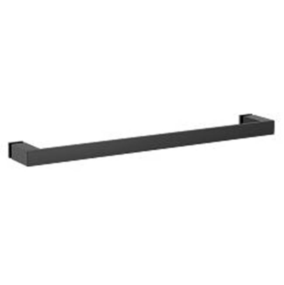 Contemporary Square Glass Install 18'' Towel Bar, Bl