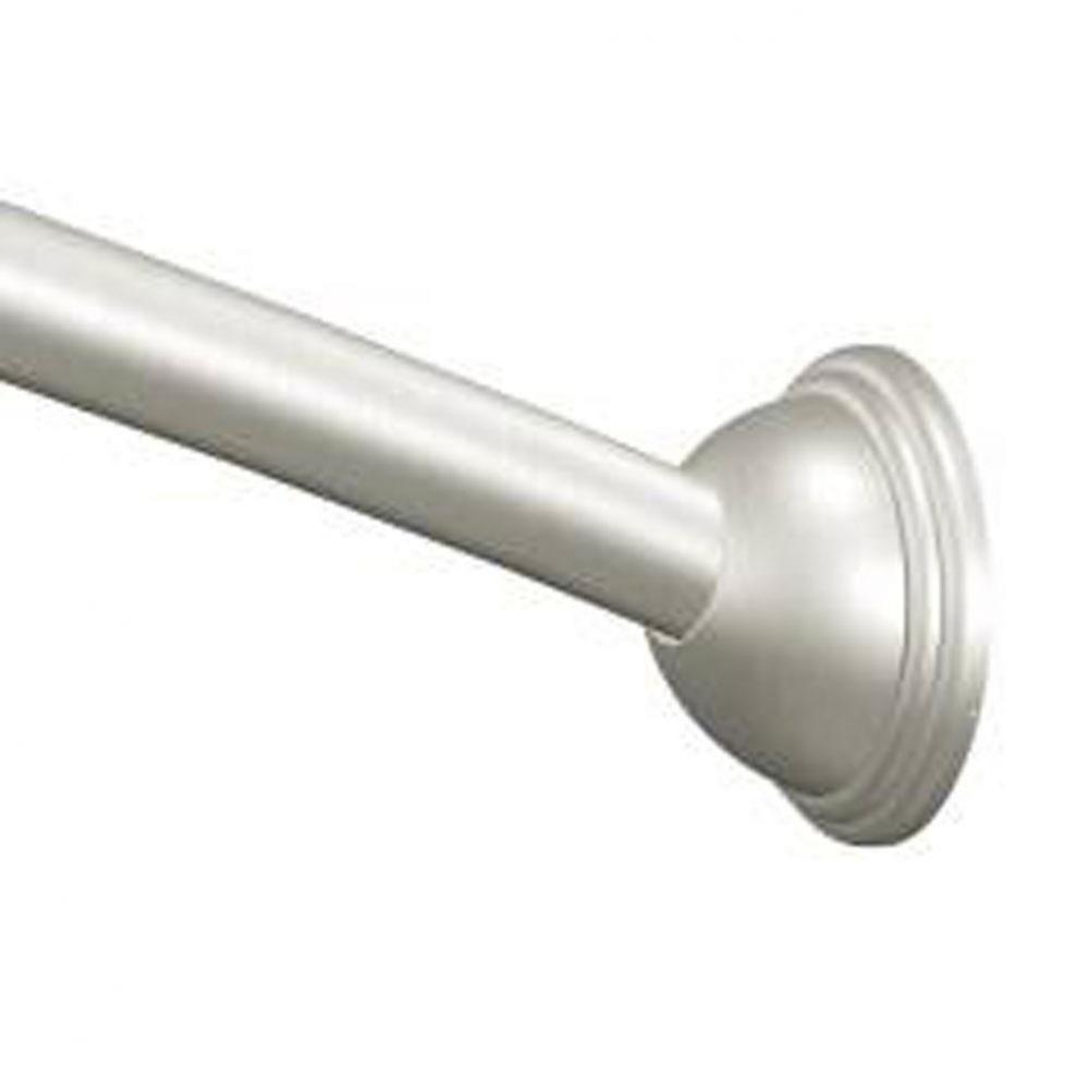 Brushed Nickel 6' Curved Shower Rod