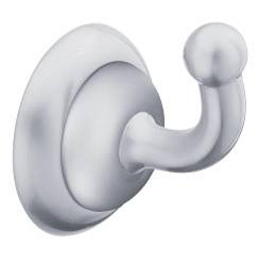 Brushed chrome robe hook