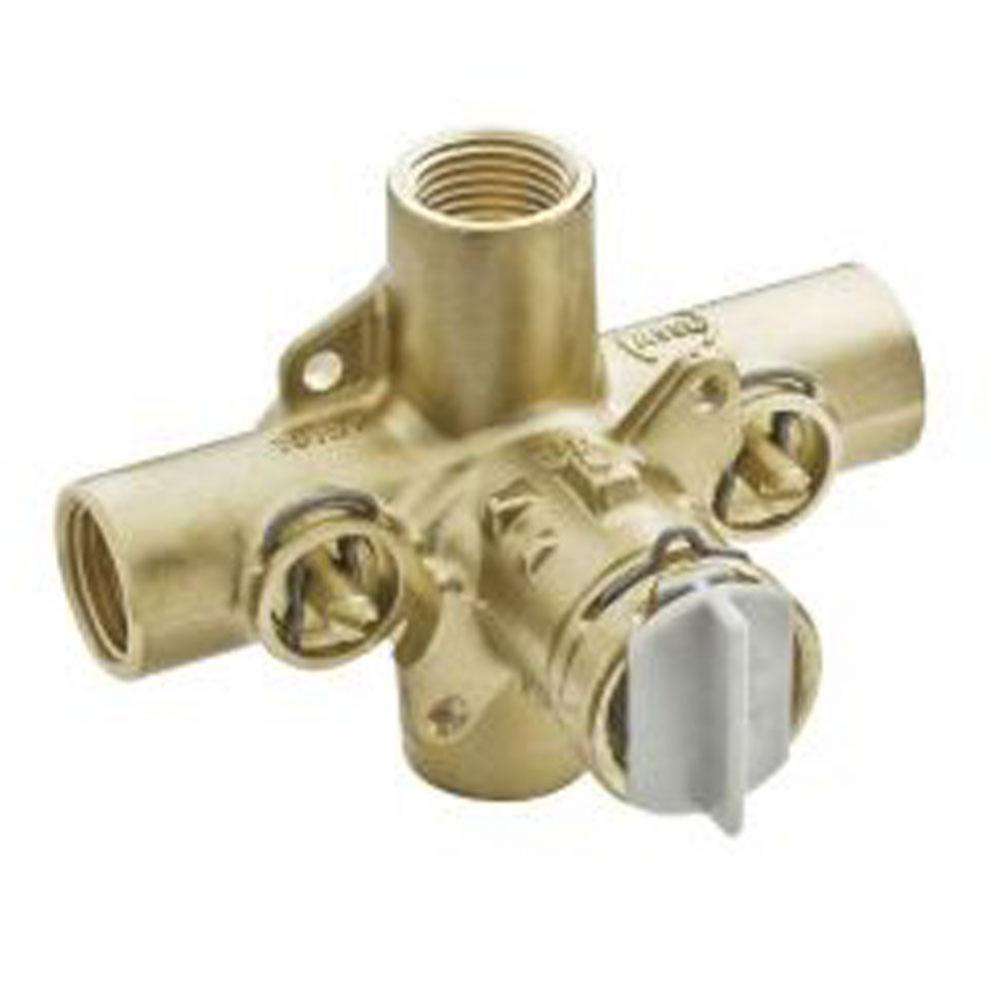 Includes bulk pack Posi-Temp(R) 1/2'' IPS connection pressure balancing