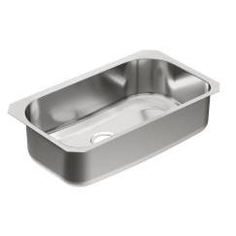 31-1/4''x18'' stainless steel 18 gauge single bowl sink