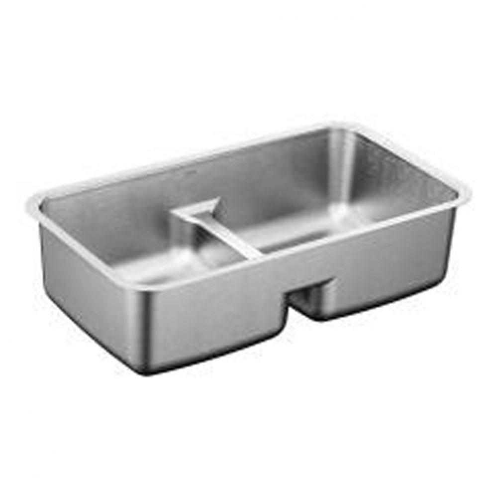 29''x18'' stainless steel 18 gauge double bowl sink