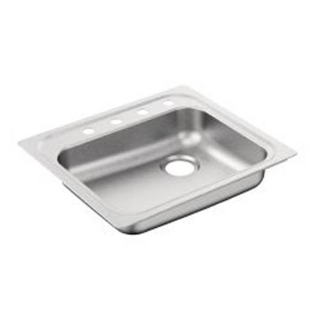 25''x22'' stainless steel 20 gauge single bowl drop in sink