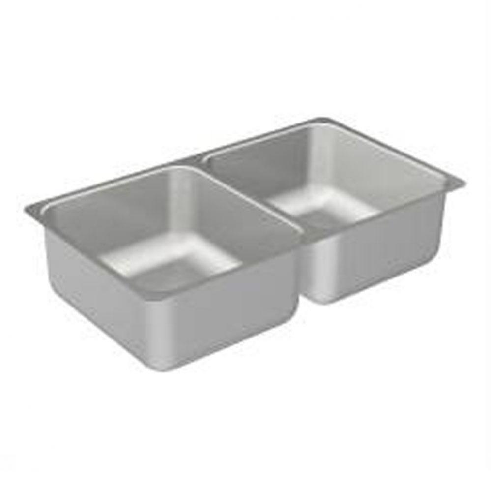 31-1/4''x18'' stainless steel 20 gauge double bowl sink