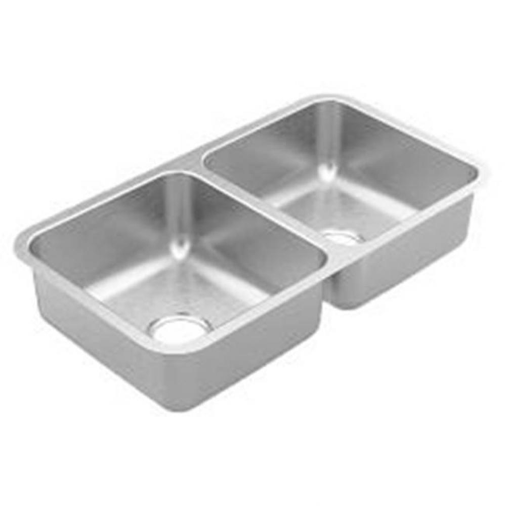 Stainless steel 20 gauge double bowl sink
