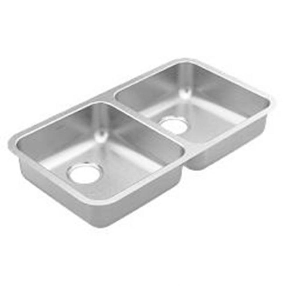 32''x18'' stainless steel 20 gauge double bowl sink