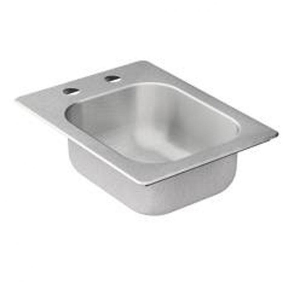 16-3/8''x17-3/8'' stainless steel 20 gauge single bowl drop in sink