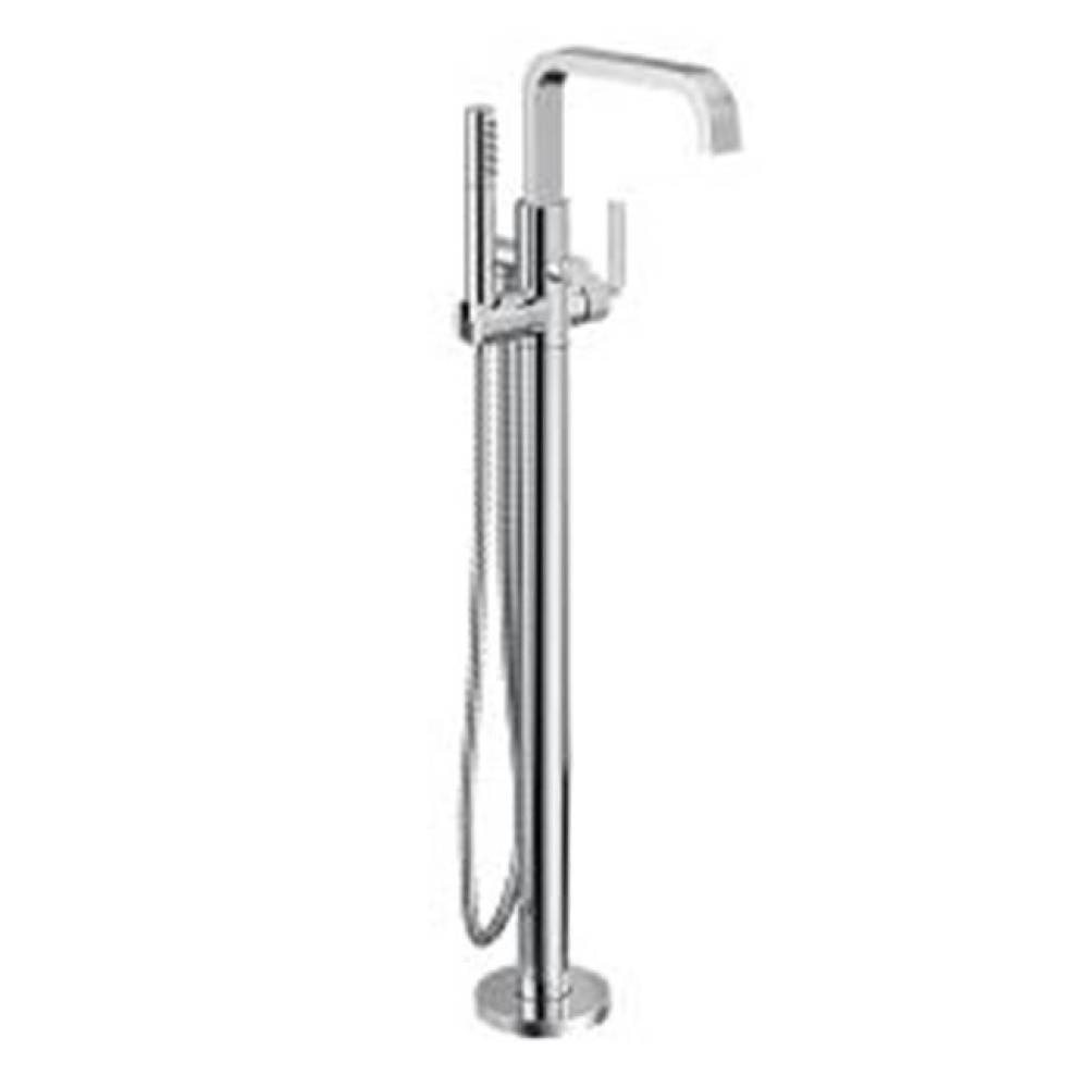 Chrome One-Handle Tub Filler Includes Hand Shower