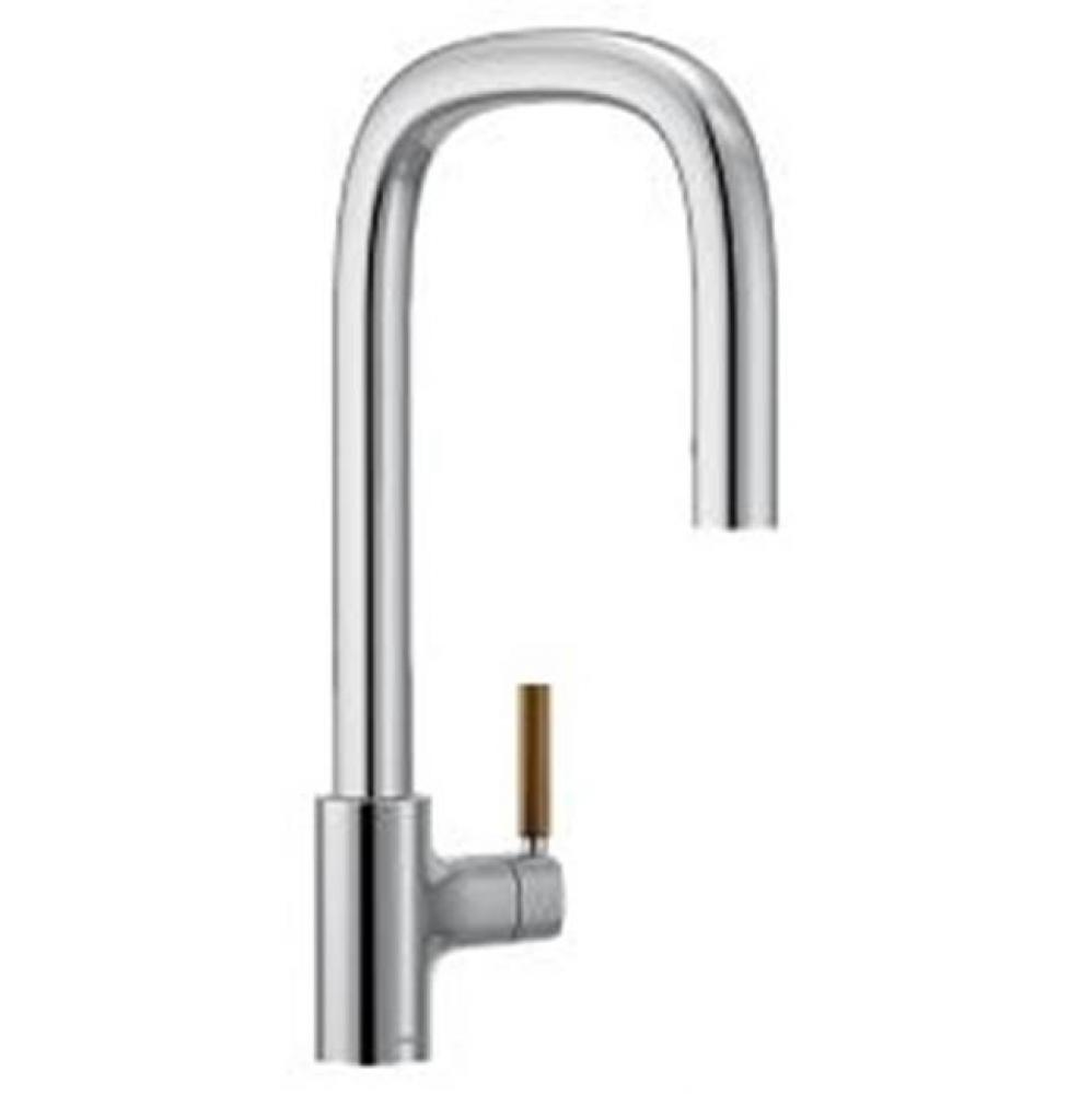 Chrome One-Handle Pulldown Kitchen Faucet