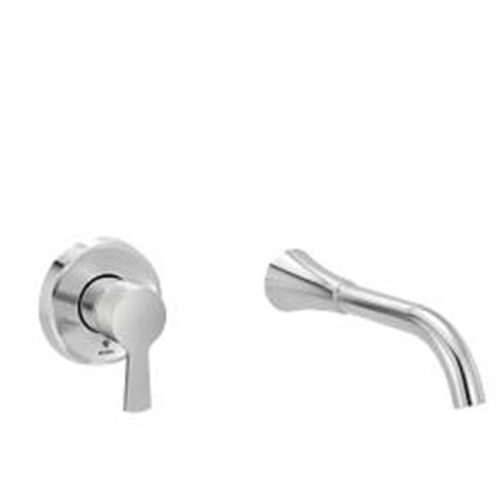 Chrome one-handle tub filler