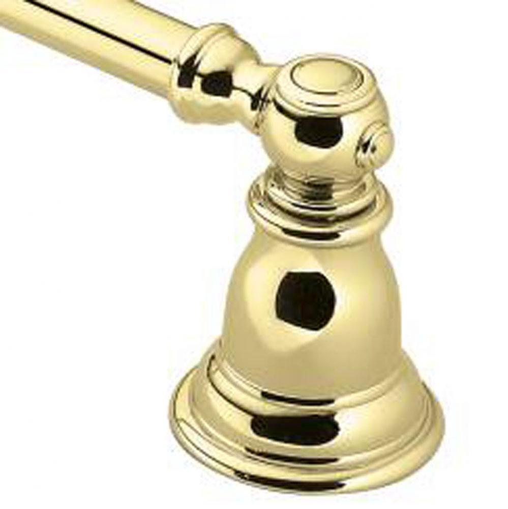 Polished brass 18'' towel bar