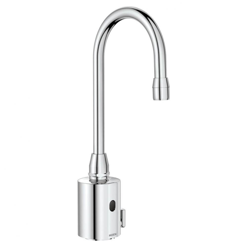 Chrome one-handle sensor-operated multi-purpose lavatory faucet