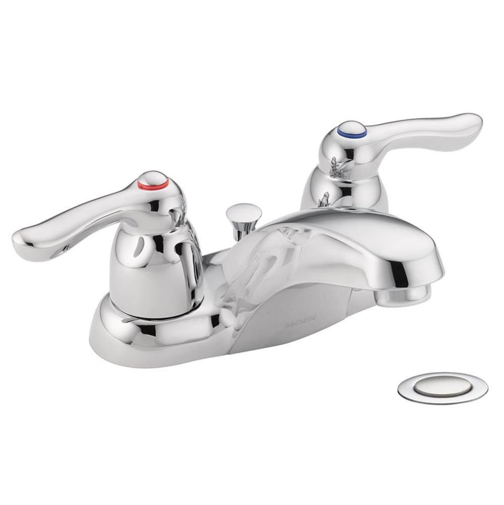 Chrome two-handle lavatory faucet
