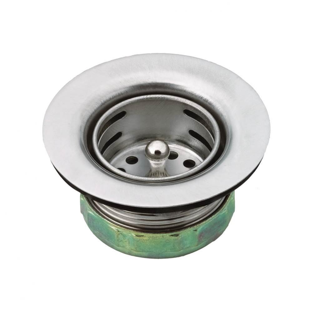 Sink Basket Strainer with Drain Assembly, 2'', Stainless Steel