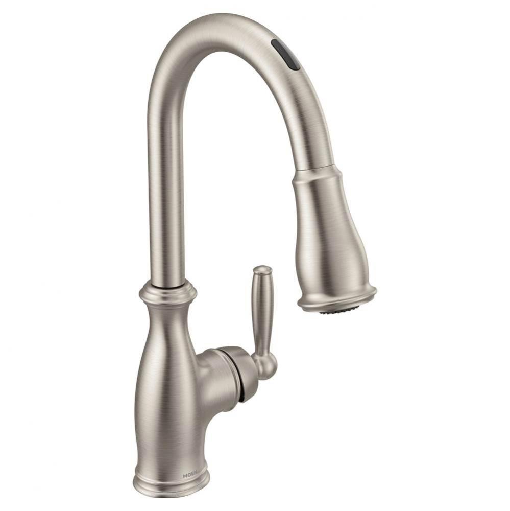 Brantford Smart Faucet Touchless Pull Down Sprayer Kitchen Faucet with Voice Control and Power Boo