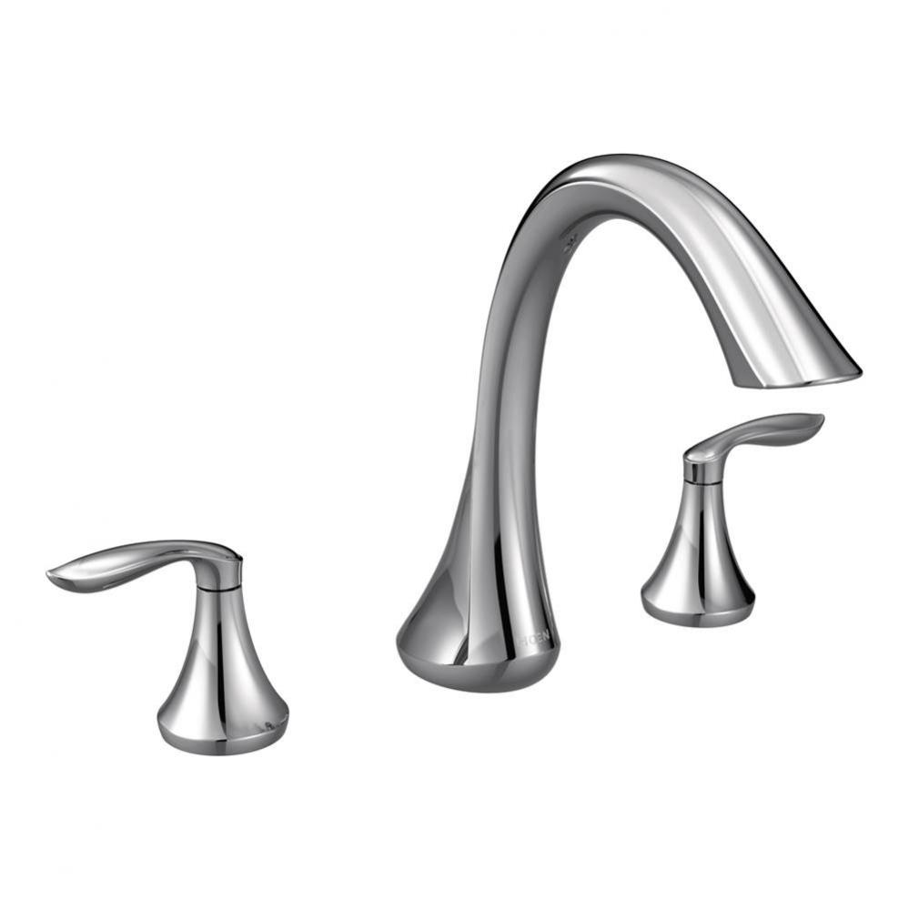 Eva 2-Handle Deck-Mount Roman Tub Faucet Trim Kit in Chrome (Valve Sold Separately)