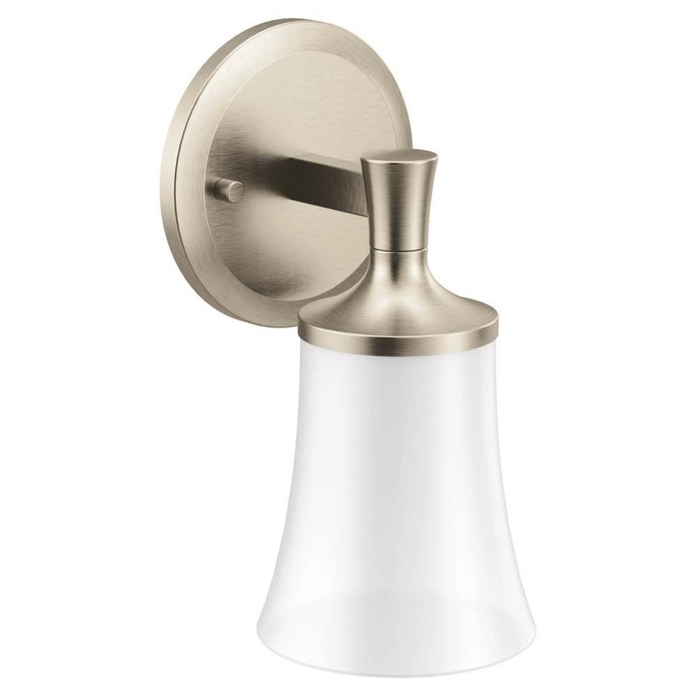 Brushed Nickel One Globe Bath Light