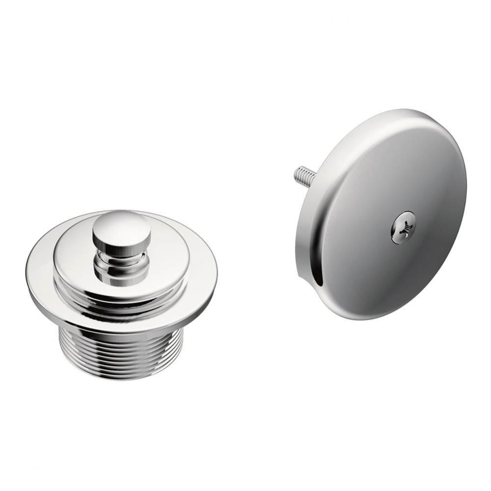 Push-N-Lock Metal Tub and Shower Drain Kit with 1-1/2 Inch Threads , Chrome