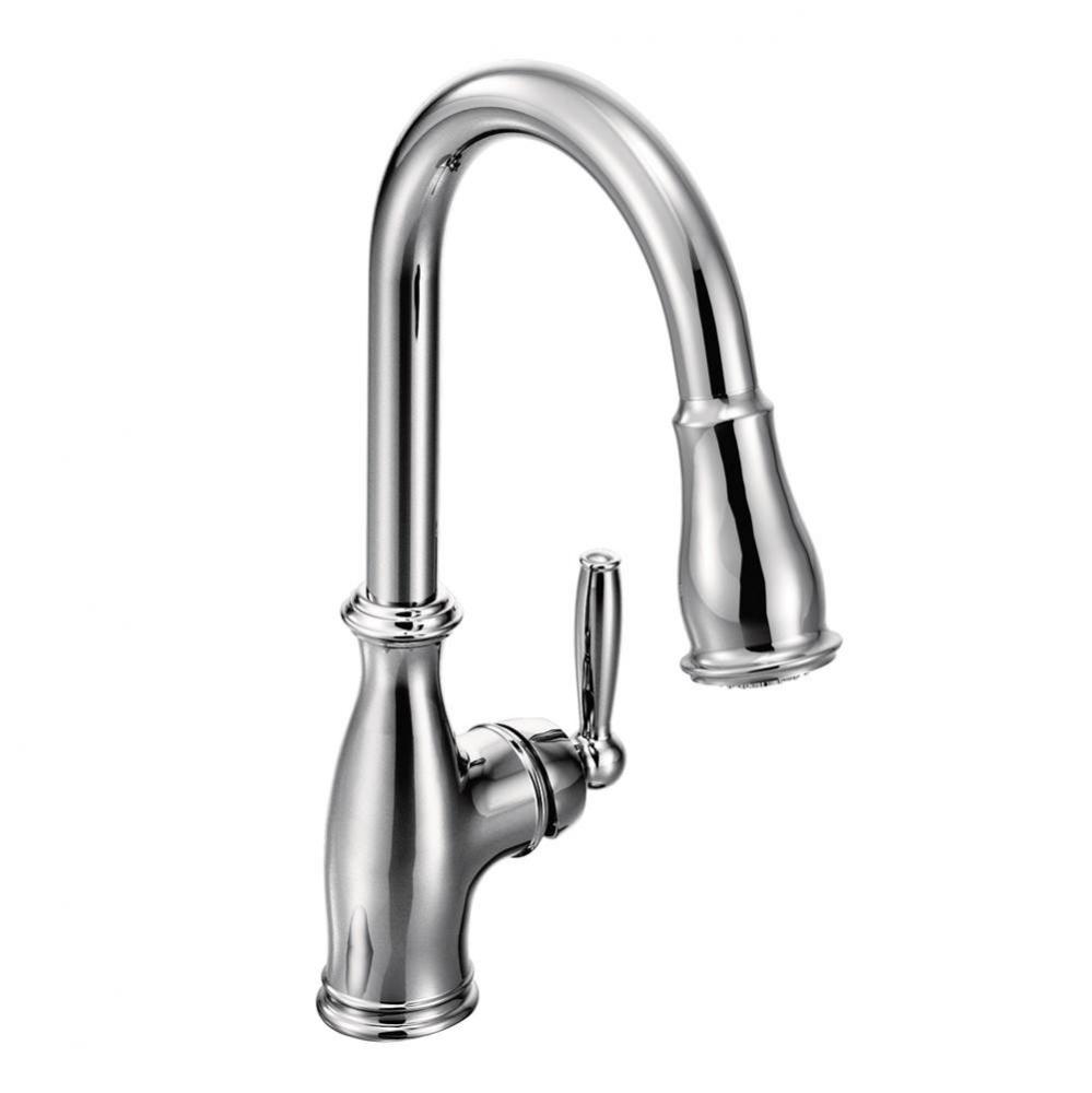 Brantford One-Handle Pulldown Kitchen Faucet Featuring Power Boost and Reflex, Chrome