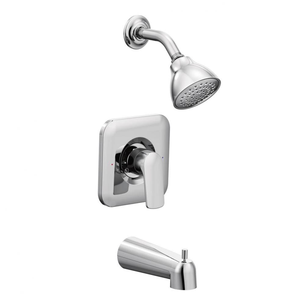 Rizon 1-Handle 1-Spray Posi-Temp Tub and Shower Faucet Trim Kit in Chrome (Valve Sold Separately)