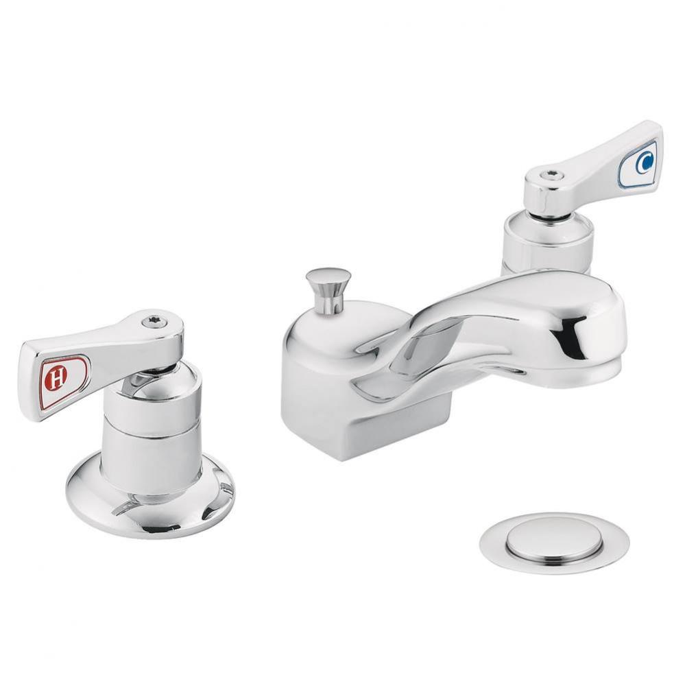 Chrome two-handle lavatory faucet