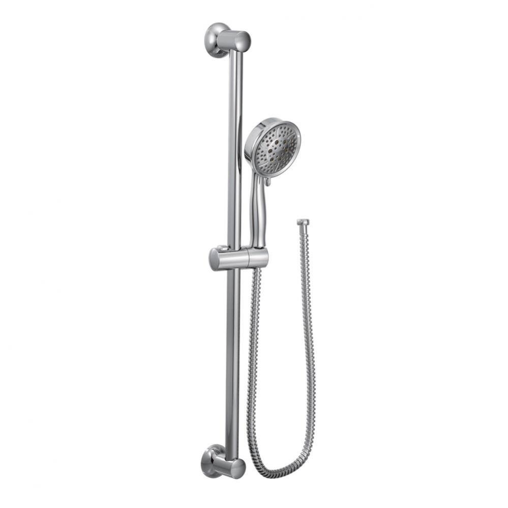 Eco-Performance Handheld Showerhead with 69-Inch-Long Hose Featuring 30-Inch Slide Bar, Chrome