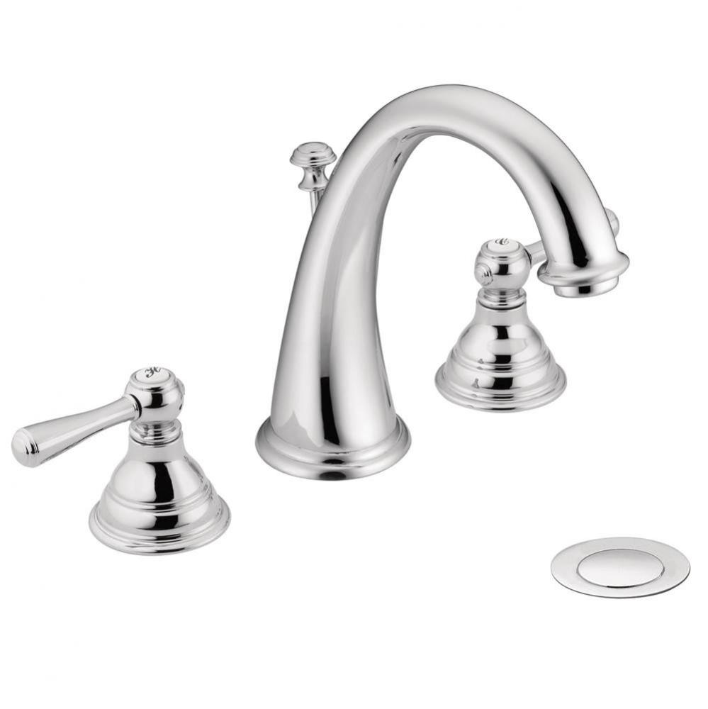 Kingsley 8 in. Widespread 2-Handle High-Arc Bathroom Faucet Trim Kit in Chrome (Valve Sold Separat