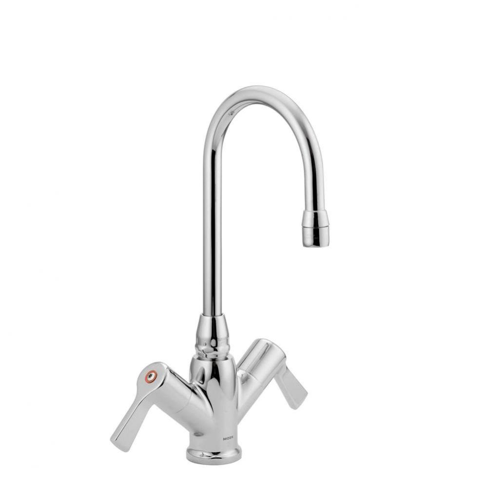 Chrome two-handle laboratory faucet