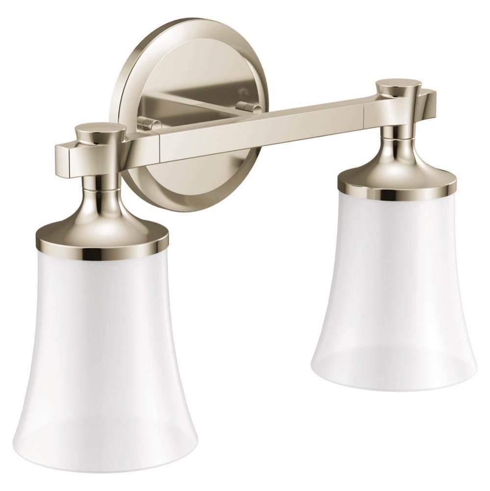 Polished Nickel Two Globe Bath Light