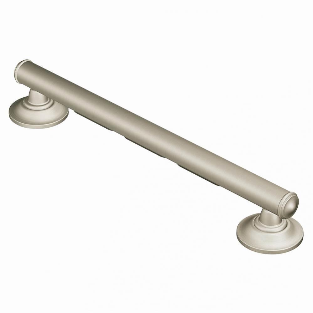Brushed Nickel 16'' Designer Grab Bar