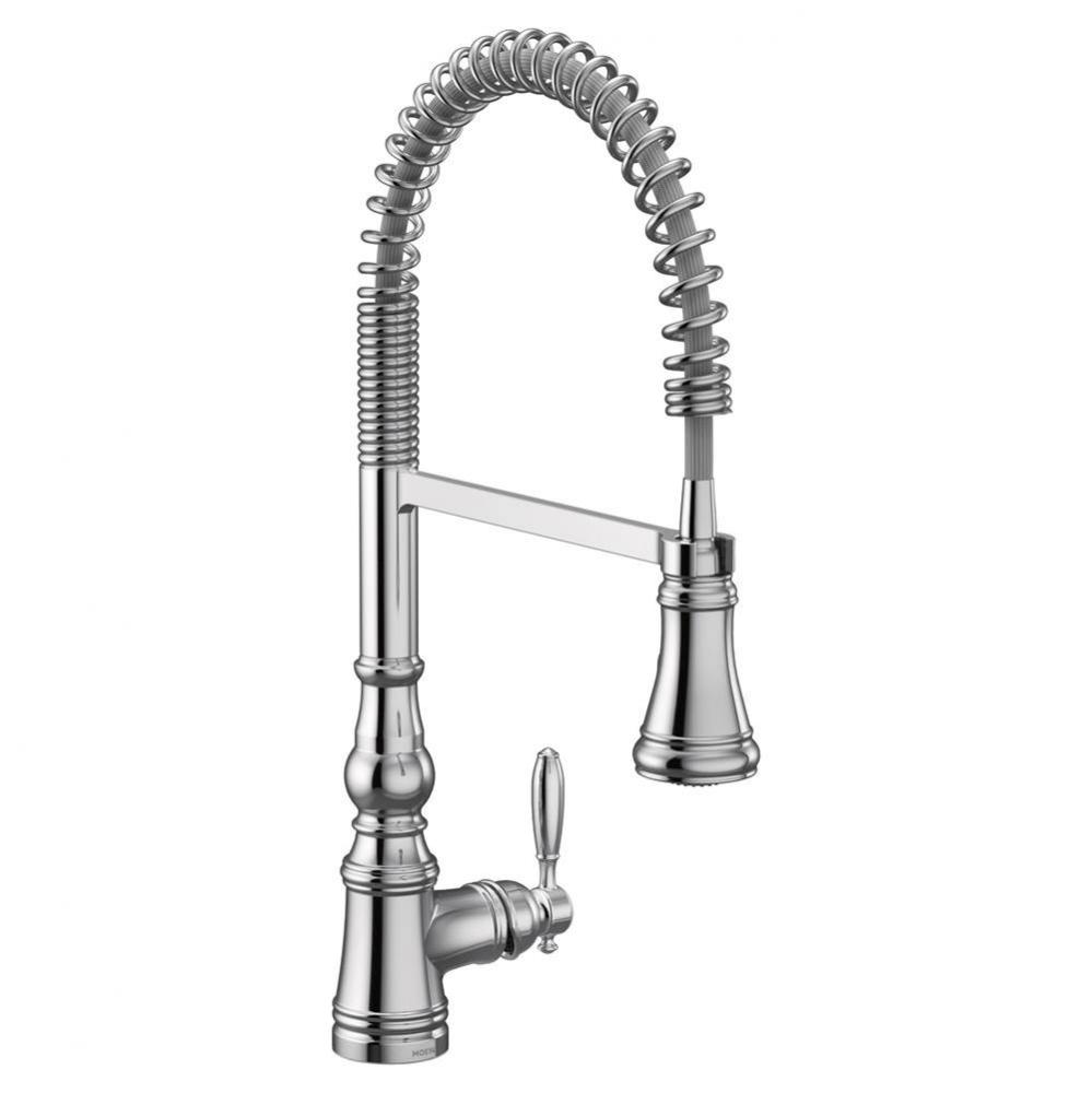 Weymouth One Handle Pre-Rinse Spring Pulldown Kitchen Faucet with Power Boost, Chrome