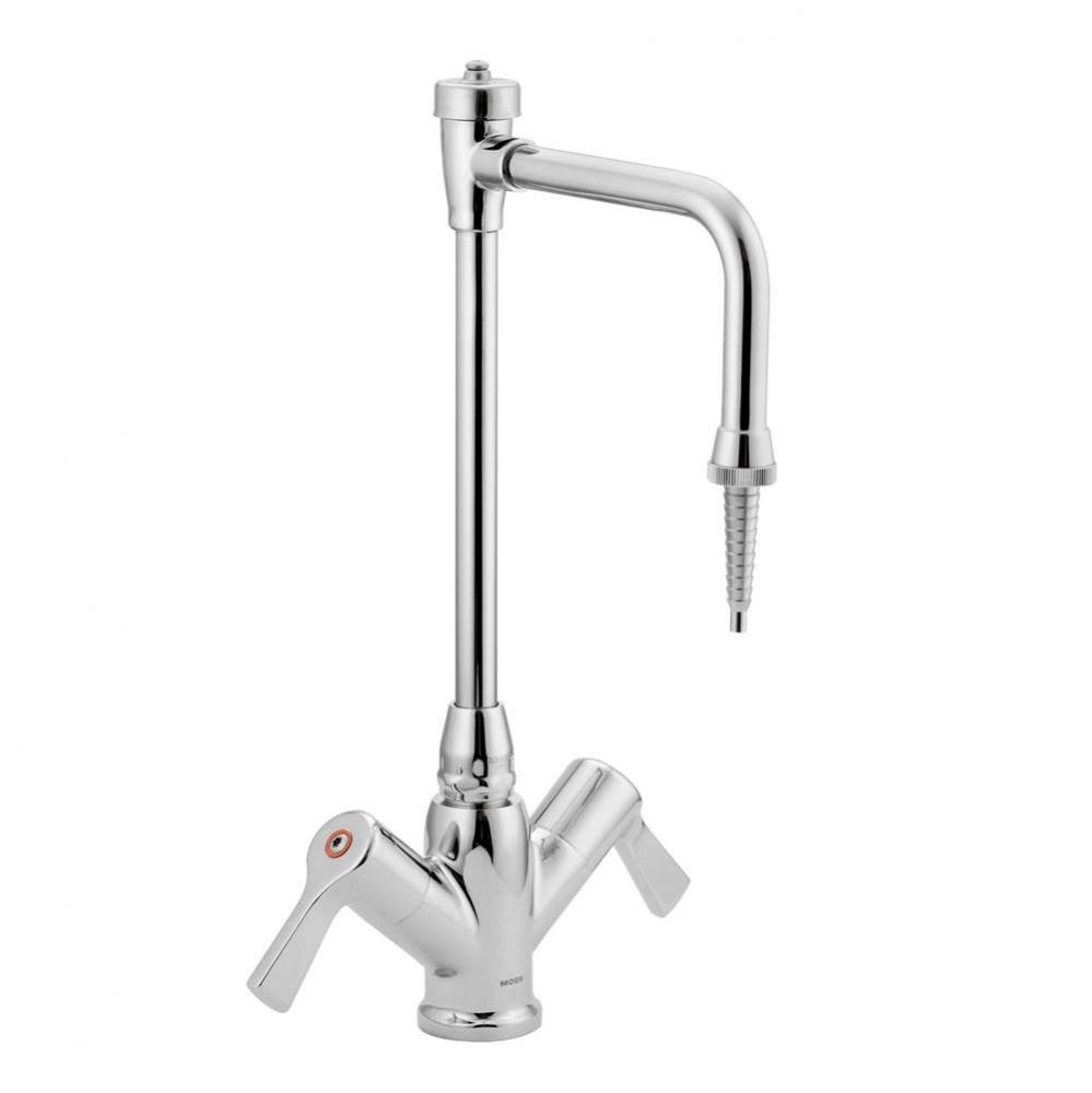 Chrome two-handle laboratory faucet