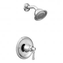 Moen T2182EP - Dartmoor Posi-Temp WaterSense Single-Handle Wall-Mount Shower Only Faucet Trim Kit in Chrome (Valv