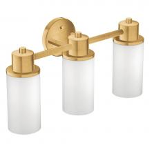 Moen DN0763BG - Brushed Gold Three Globe Bath Light