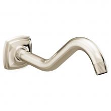 Moen 161951NL - Curved Shower Arm with Wall Flange, Polished Nickel