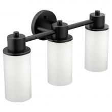 Moen DN0763BL - Matte Black Three Globe Bath Light
