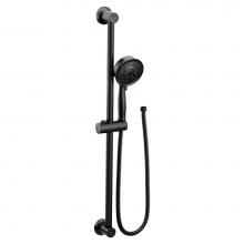 Moen 3667EPBL - Eco-Performance Handheld Showerhead with 69-Inch-Long Hose Featuring 30-Inch Slide Bar, Matte Blac