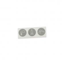 Moen 100087 - Shower Function Label, 3 Function Transfer Valve