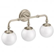 Moen YB0563BN - Brushed Nickel Three Globe Bath Light