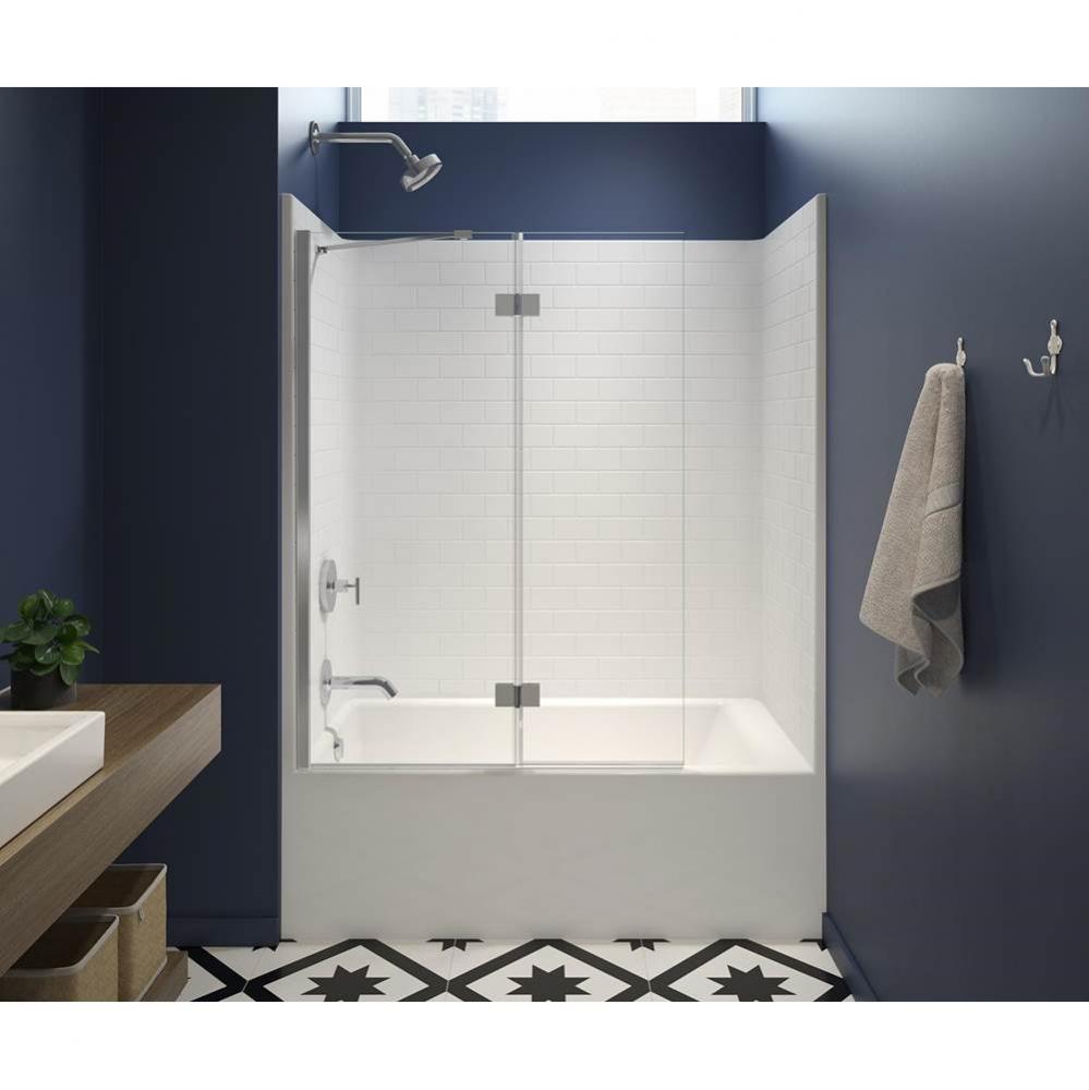 6032STTM AFR 60 x 33 AcrylX Alcove Right-Hand Drain One-Piece Tub Shower in White