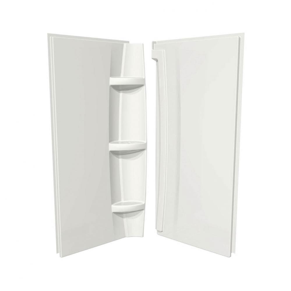 30 x 72 in. Acrylic Direct-to-Stud Two-Piece Wall Kit in White