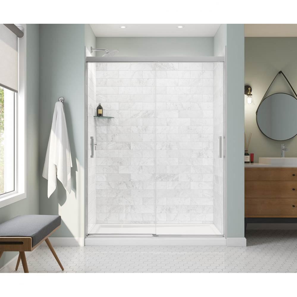 Incognito 76 56-59 x 76 in. 8mm Sliding Shower Door for Alcove Installation with Clear glass in Ch
